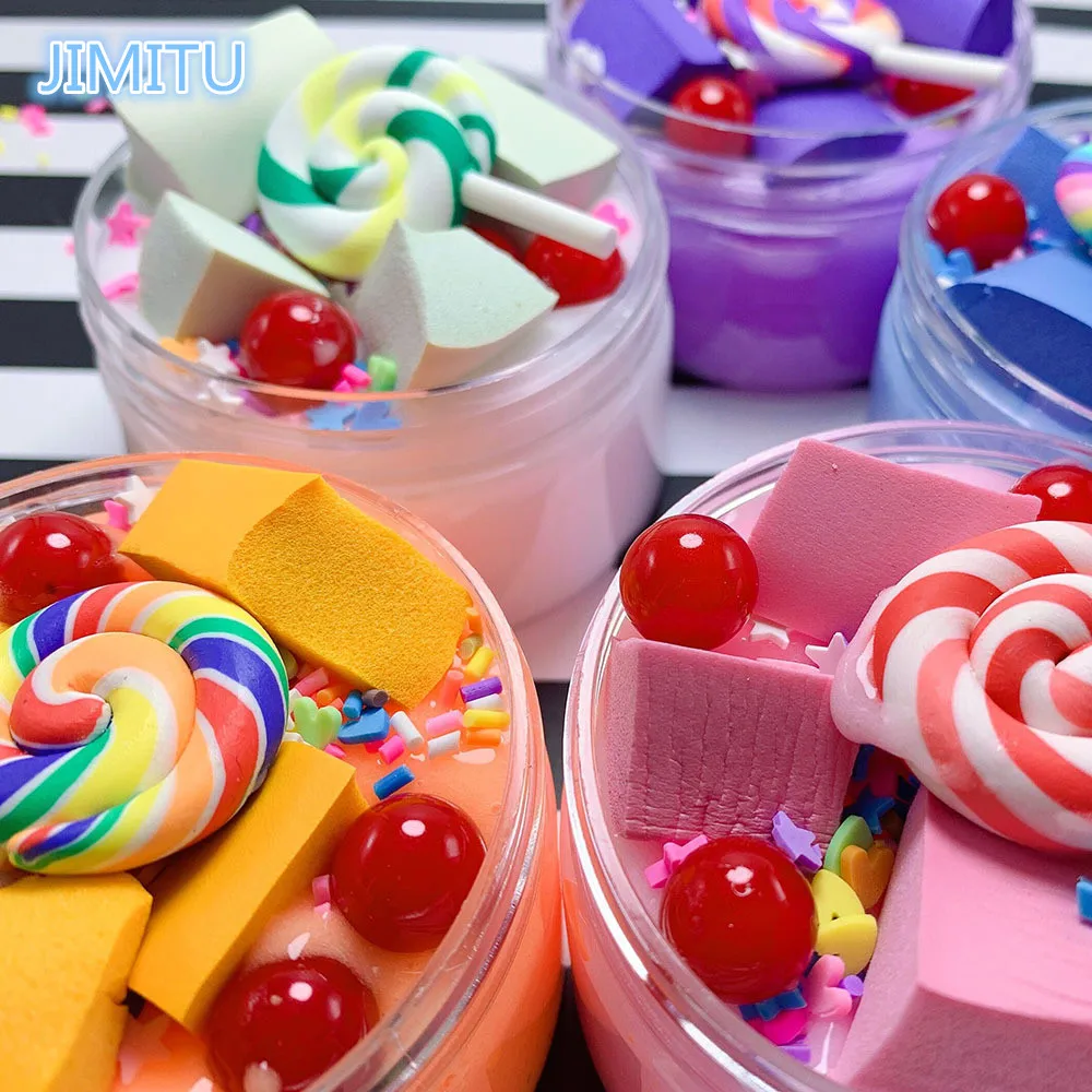 JIMITU новые леденцы Конфеты Хлопок слизь торт ко дню рождения DIY Poke цвет грязи