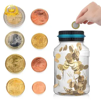 

New Moneybox Money Piggy Bank Digital LCD Display Coin Storage Box EURO GBP Cash Box