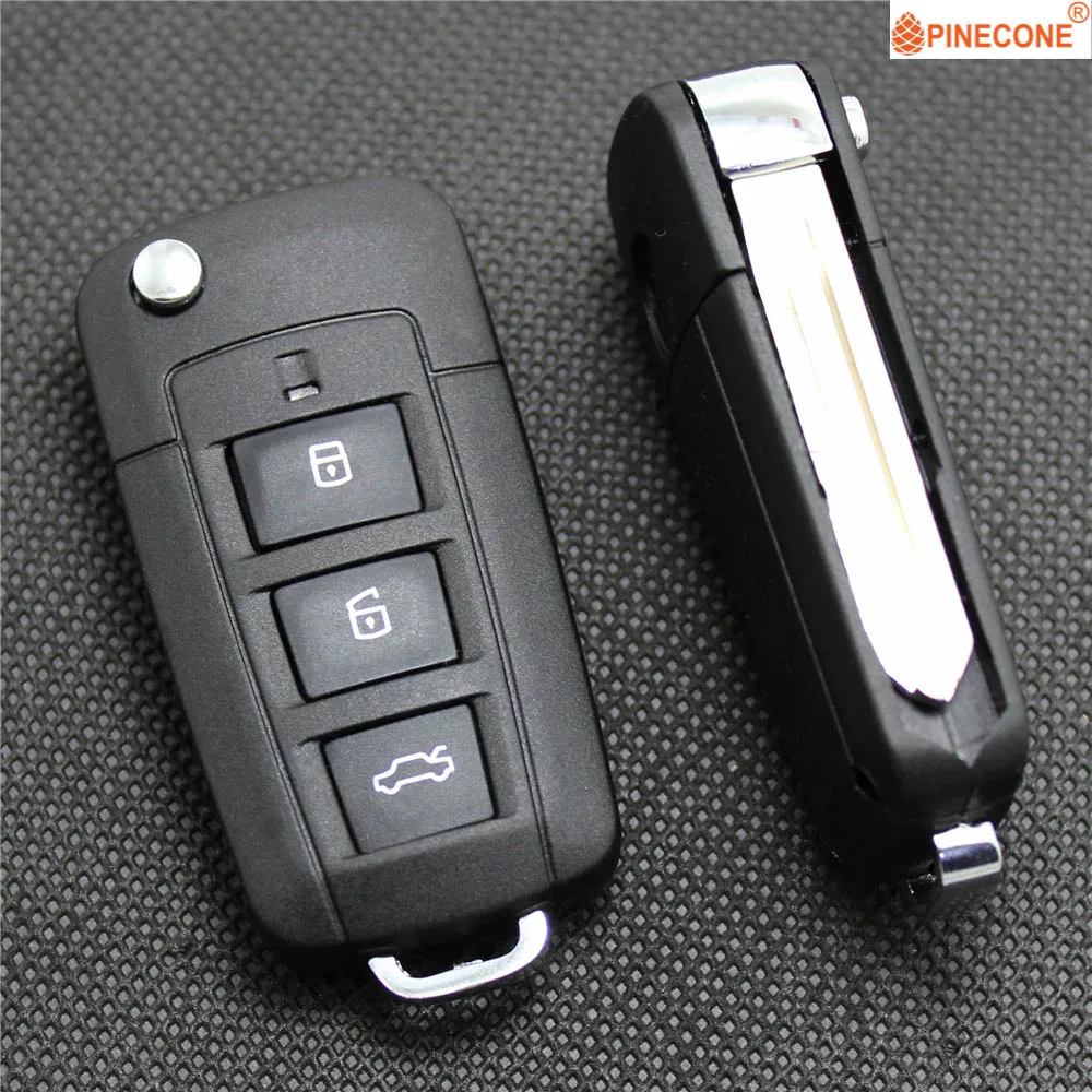 Чехол для ключей PINECONE для Hyundai Sonata NF Sonatanf Автомобильный ключ 3 кнопки Uncut Blade модифицированный пустой корпус для дистанционного ключа Fob Shell Cover