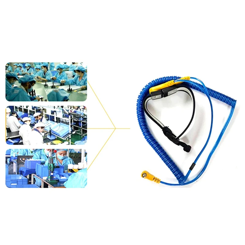 Антистатическая двойная петля наручный браслет антистатический ремешок электростатический провод кольцо для рук Антистатический браслет веревка для рук