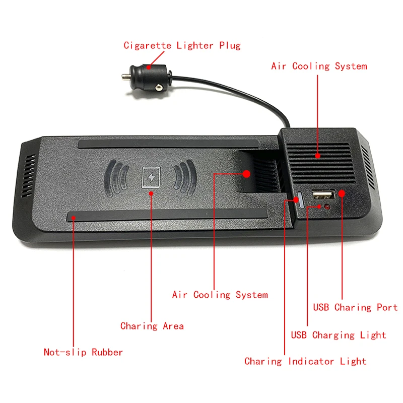 10W car QI wireless charging phone charger charging plate phone holder accessories for Audi A5 B8 B9 2008- S5 2009- RS5