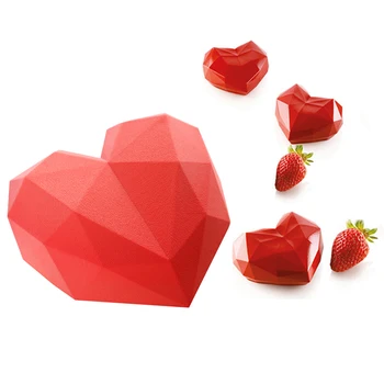 

Love Heart Shaped Silicone Mold Cake Mousse Mold Jelly Chocolate Molds Dessert Baking Dish Form Cake Decorating Tool