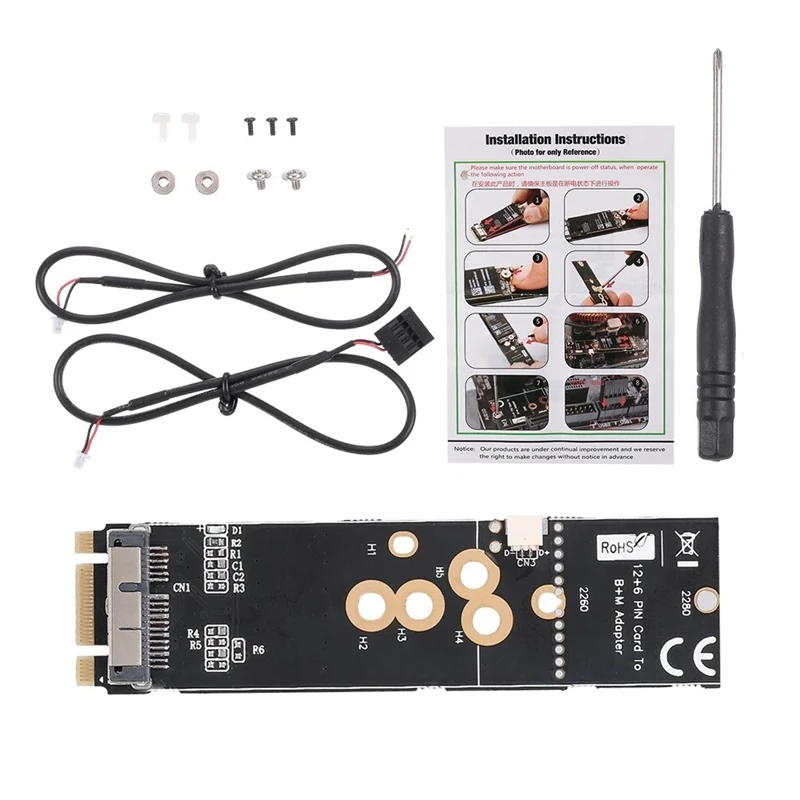 M.2 NVME SSD адаптера разъем адаптера конвертер для BCM94360CD BCM94331CD BCM94360CS BCM943602CS BCM94360CS2 BCM943224PCI-EBT2