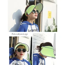 Солнцезащитный козырек шляпы женские с большими полями летние с УФ защитой пляжные уличные кепки SAL99