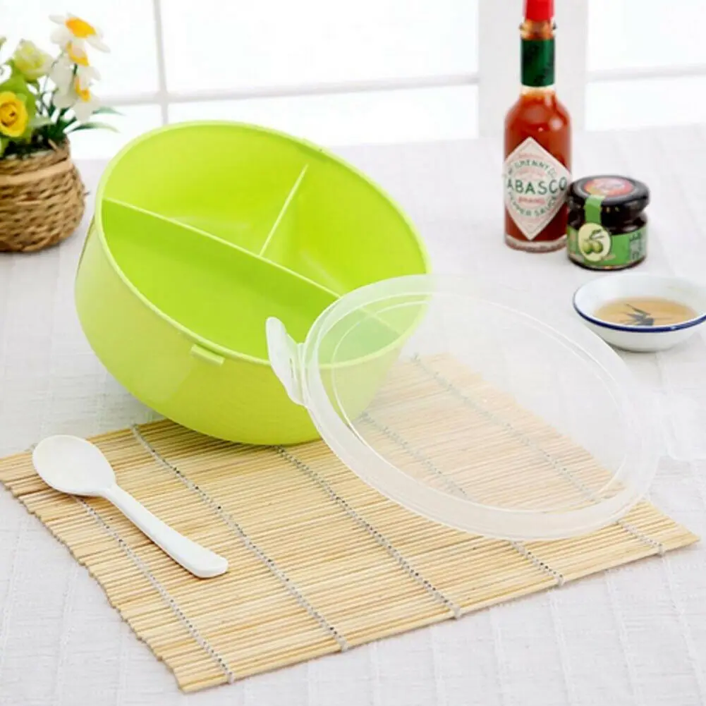 Microwave Bento Lunch Box Picnic Food Fruit Container Storage Box For Kids Adult 3 Grid Lunch Box