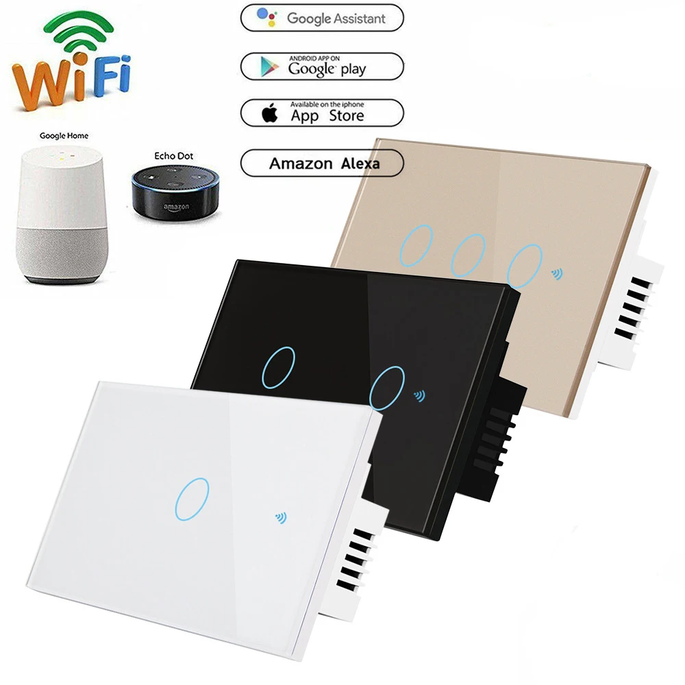 Wi-Fi Interrup роскошная Домашняя автоматизация работает с Google и Alexa Echo 1 клавиша канал