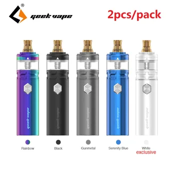 

2pcs Original Geekvape Flint Starter Kit with 950mAh Built-in Battery & 2ml Flint Tank & NS 1.6ohm Coil Pen Kit Vs wand kit