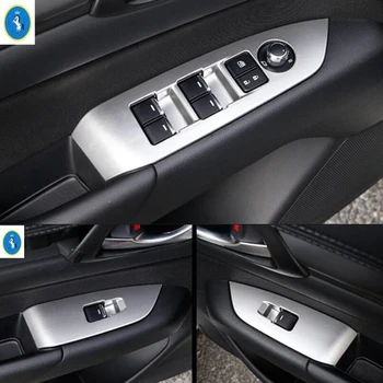

Yimaautotrims Door Handle Window lift Switch Control Button Panel Cover Trim Accessories Fit For Mazda CX-3 CX3 2015 - 2019 ABS