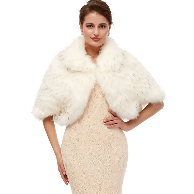 

Wedding Bolero Ivory Luxury Bridal Cape Feather Robe Fur Shawl Evening Wraps Shawls Cloak Jacket Women Evening Cape Dress 2020