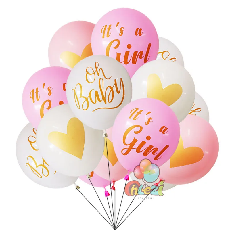 30 шт./лот 12 дюймов Baby Shower воздушных шаров из латекса его мальчик это девочка с