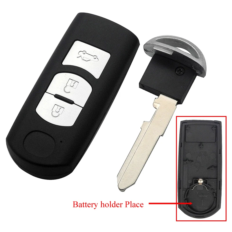 Top Holder A blade Jingyuqin 3 кнопки Smart Key Shell для MAZDA M2 M3 M5 M6 CX-3 CX-5 Demio Axela Premacy Atenza автомобильный пульт дистанционного управления чехол без ключа Fob - Количество кнопок: Top Holder A blade