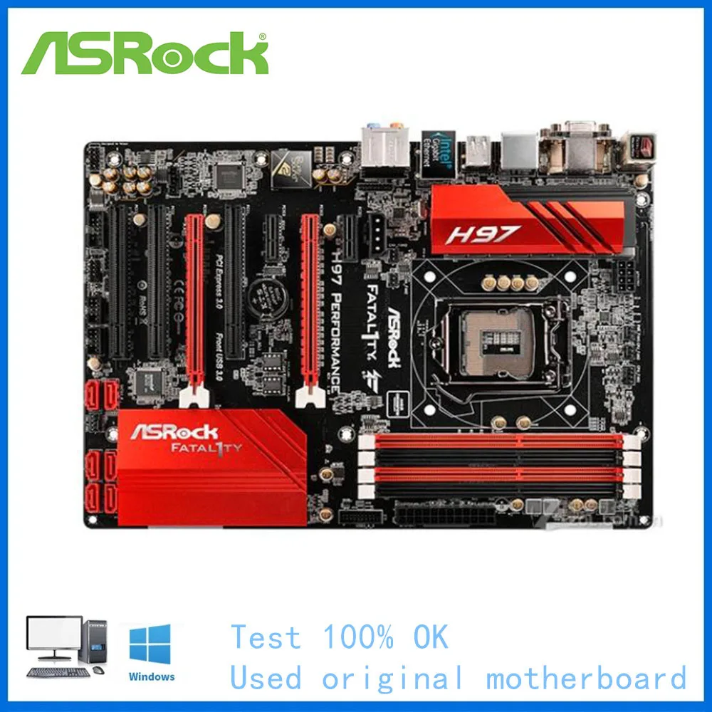 Для ASRock H97 производительный компьютер USB3.0 SATAIII материнская плата LGA 1150 DDR3