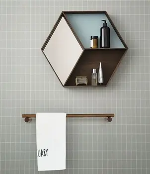 

Northern Europe Originality Solid Wood Bathroom Towel Frame Bath Towel Rod Single Rod Hanging Toilet Towel Pylons Shower Room