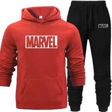 2019 Cotton Hoodie+Pants Men Casual MARVEL Print Keep Warm In Autumn Fashion Sporting Thermal MenSweatshirts Sport Suit Blue Red 2019 Cotton Hoodie+Pants Men Casual MARVEL Print Keep Warm In Autumn Fashion Sporting Thermal MenSweatshirts Sport Suit Blue Red