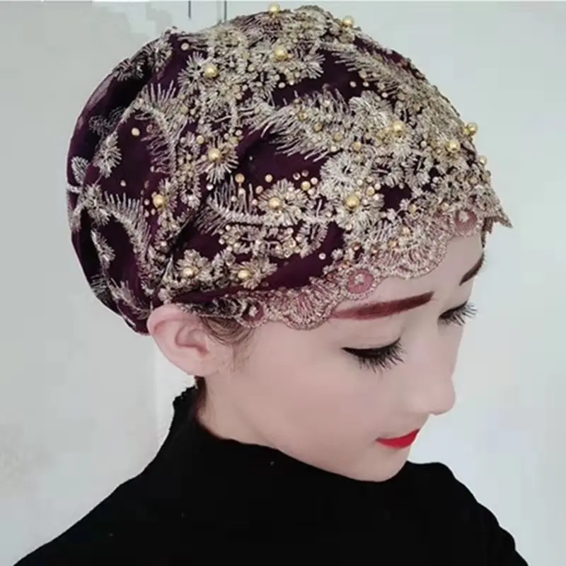 Fashion Hijab Cap Party wedding rhinestone shining hijabs lady Muslim shawls Headwear Wrap
