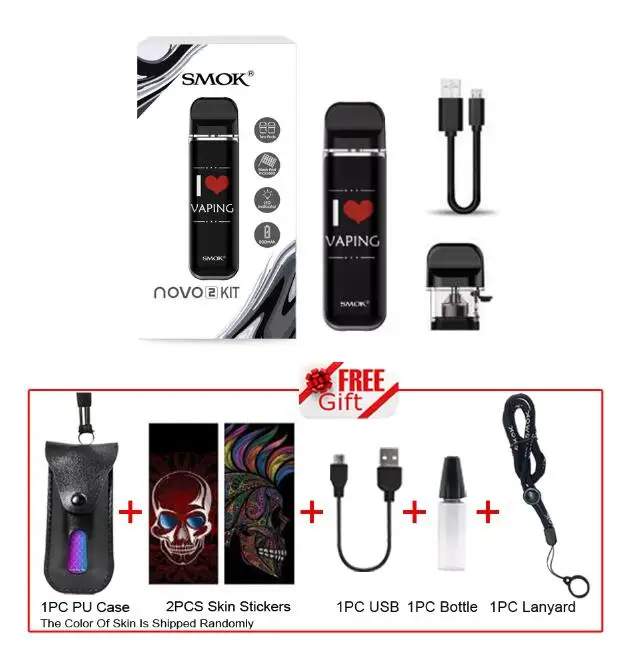 SMOK Novo 2 комплект 800 мАч батарея электронная сигарета вейп мини Vape с картриджем Pod катушки атомайзер S NORD PRM40 - Цвет: NOVO 2 I LOVE VAPE