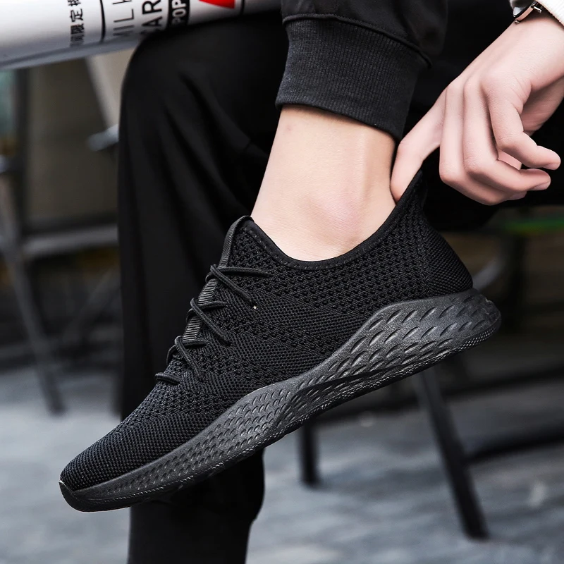 Мужские кроссовки, дышащие, Flyknit, спортивная обувь для бега, повседневная, уличная, модная, сетка, Треккинговая обувь, тренировочная обувь, дропшиппинг, AODLEE