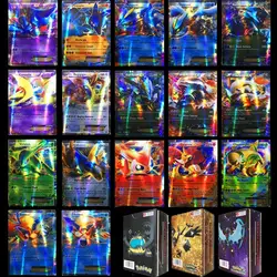 Все виды 20-300 шт GX Мега EX гигантская блестящая карта покемона игра битва торговая карточка дети игрушечный покемон