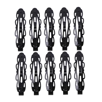 

10pcs Simple Hair Clip Lace Hair Pin Hair Styling Tool Barrette Sets for Kids Children (Black)