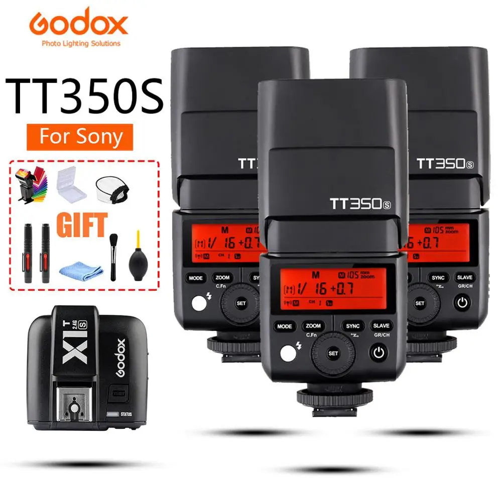 

Godox Mini TT350 TT350S Speedlite flash TTL HSS 1 / 8000s 2.4G Wireless Camera photography for sony A7 A6000 A6500 A7RII A7R