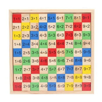 

Math Brain Power Develop Kids Gift Hand-eye Coordination Multiplication Table Multi Use Wood Accessory Playing Educational Toy