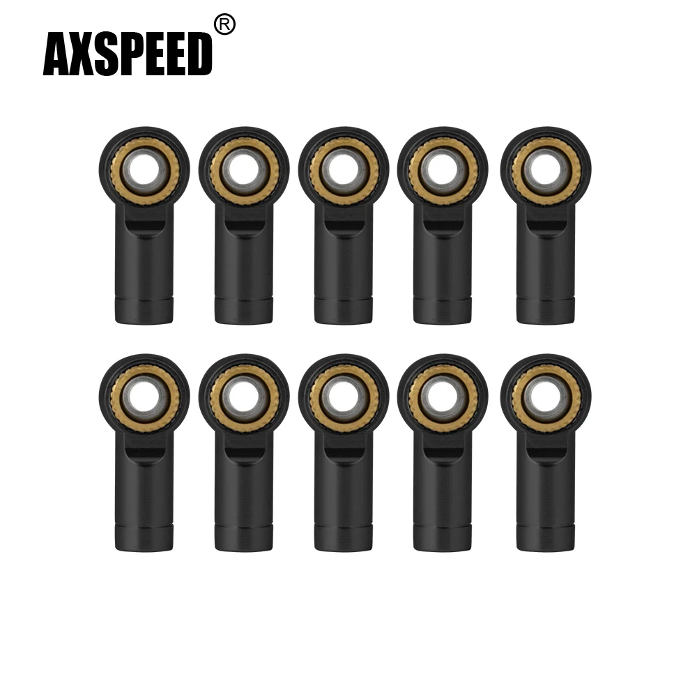 AXSPEED 10/20 шт. алюминиевый конец стержня M3 шаровой шарнир CW CCW для SCX10 D90 1/10 RC Car Crawler