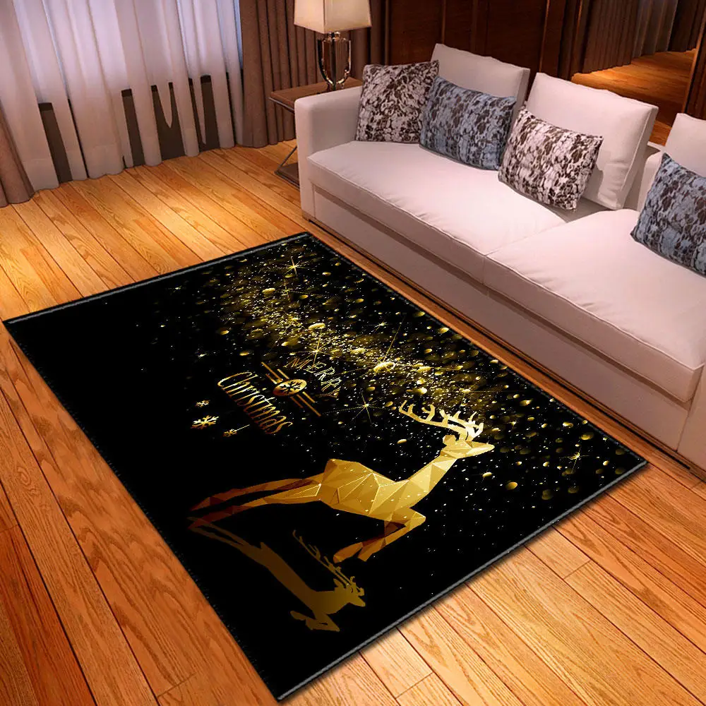 Merry Christmas Carpets Area Rugs Parlor Xmas Snowman Mat Dining Room Kids Room Bedroom Cartoon Rug Carpet for Living Room Decor - Цвет: No-4