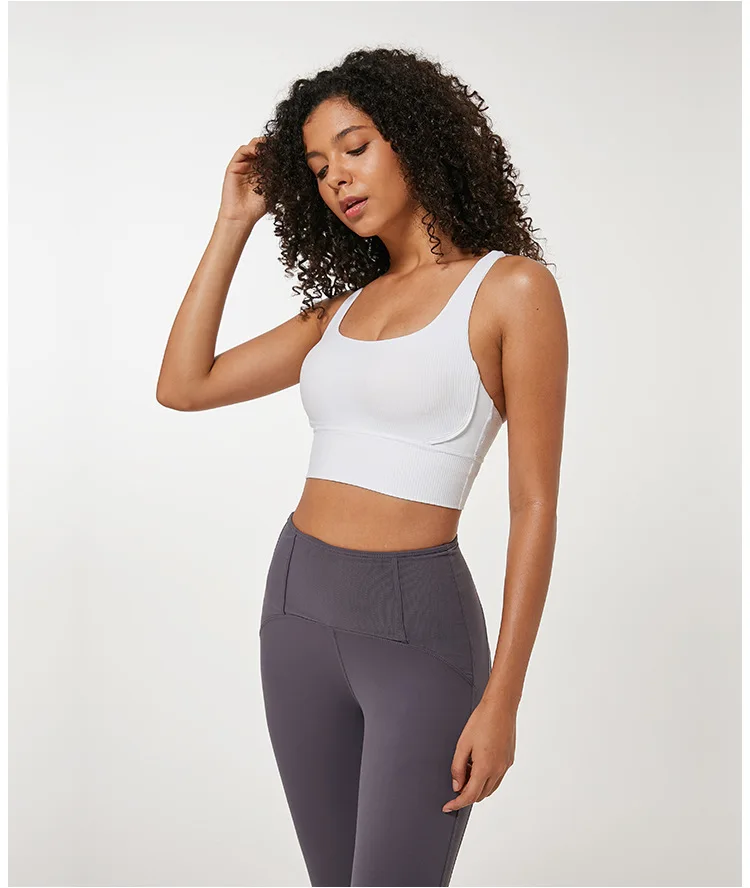 #White Sujetador deportivo para mujer ropa interior de realce sin aros con relleno entrecruzado tirantes para correr entrenamiento de gimnasia Yoga s cortos #White Sujetador deportivo para mujer ropa interior de realce sin aros con relleno entrecruzado tirantes para correr entrenamiento de gimnasia Yoga s cortos