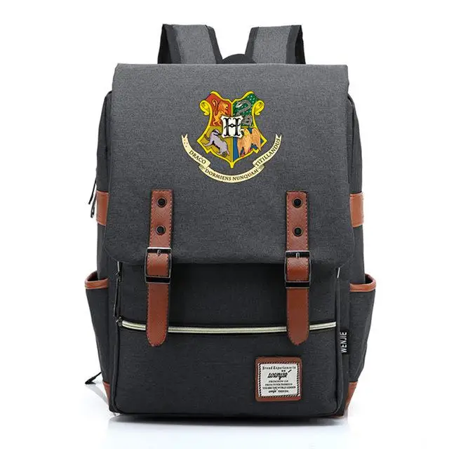 Волшебный Хогвартс Ravenclaw Слизерин Гриффиндор для мальчиков и девочек портфели для подростков школьные сумки холщовые женские сумки рюкзак мужской рюкзак - Цвет: 8