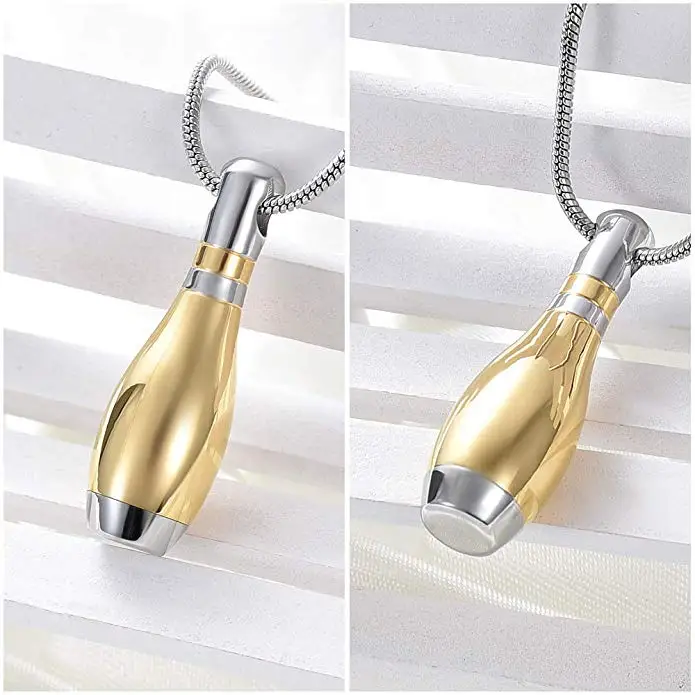 Ожерелье Боулинг урна hold Ashes Of fighes For women men Memorial Cremation Jewelry Подвеска-сувенир из нержавеющей стали