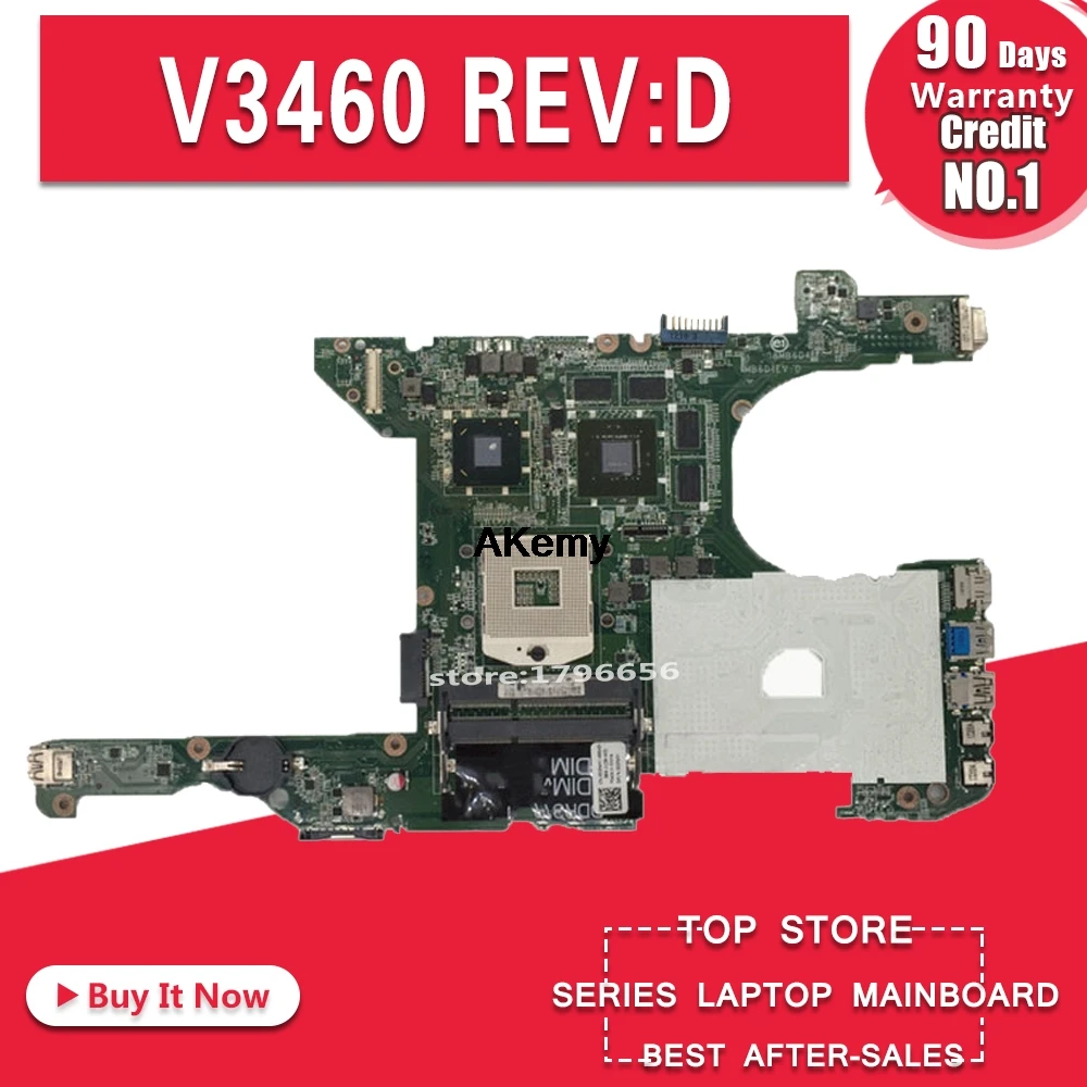 

brand new CN-0C0NHY FOR HP DELL VOSTRO 3460 V3460 laptop motherboard DA0V08MB6D1 REV:D mainboard 0C0NHY C0NHY NOTEBOOK