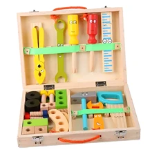 

Kids Play Toy Set Wooden Repair Tool Kit Educational Role Play Game