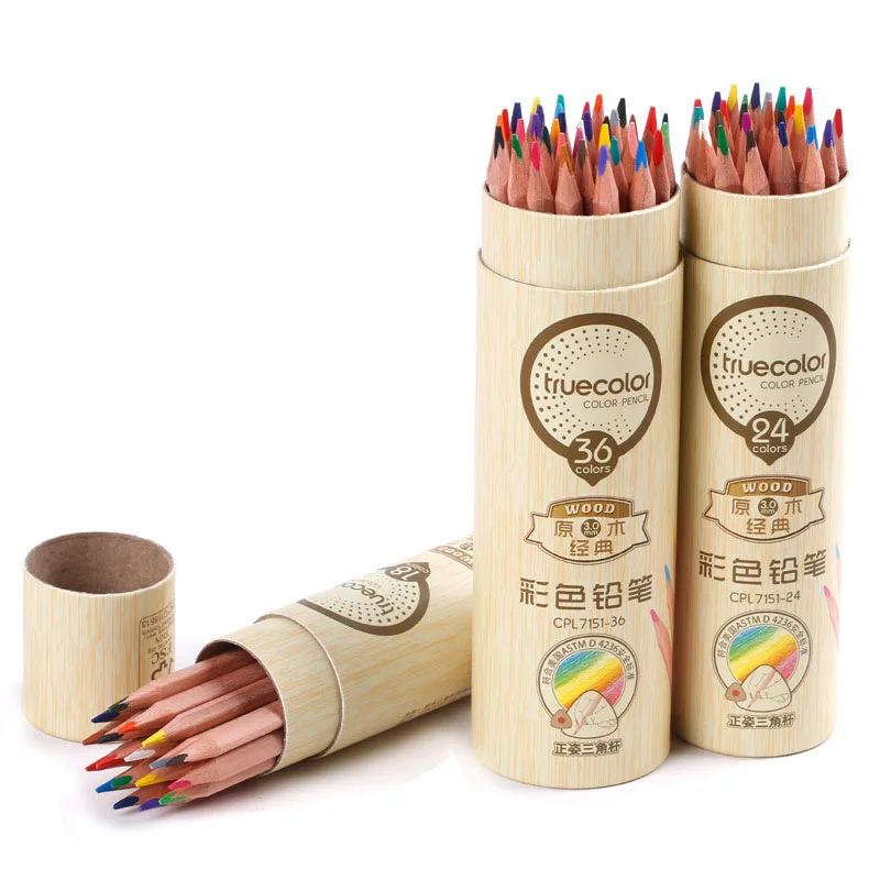 

36Pcs/Set High Quality Professional drawing Wood Colour Pencil Packaging Colored Pencils Kawaii School Wooden Pencils