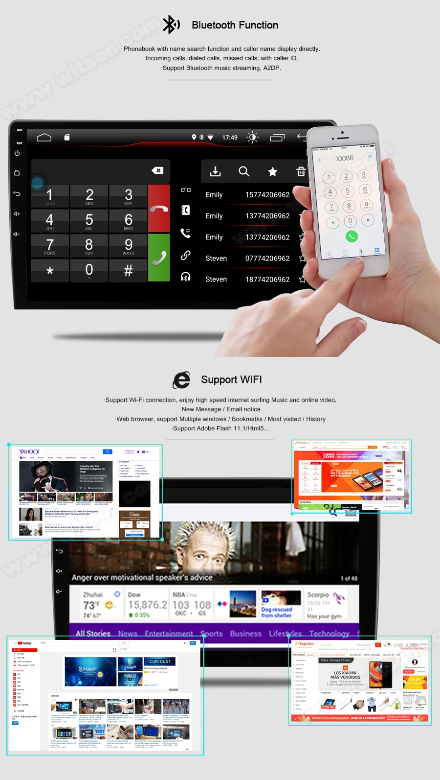 Cheap WITSON 9"FULL HD TOUCH SCREEN Android 9.0 Car GPS Multimedia Navigation for Volkswagen 2013-2015 Tiguan player RDS 9