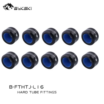 

10PCS Bykski OD 16MM Hard Pipe Fittings,12x16MM PETG Tube Hand Compression,Black Adapter,Red,White,Gold,Blue G1/4 ",B-FTHTJ-L16