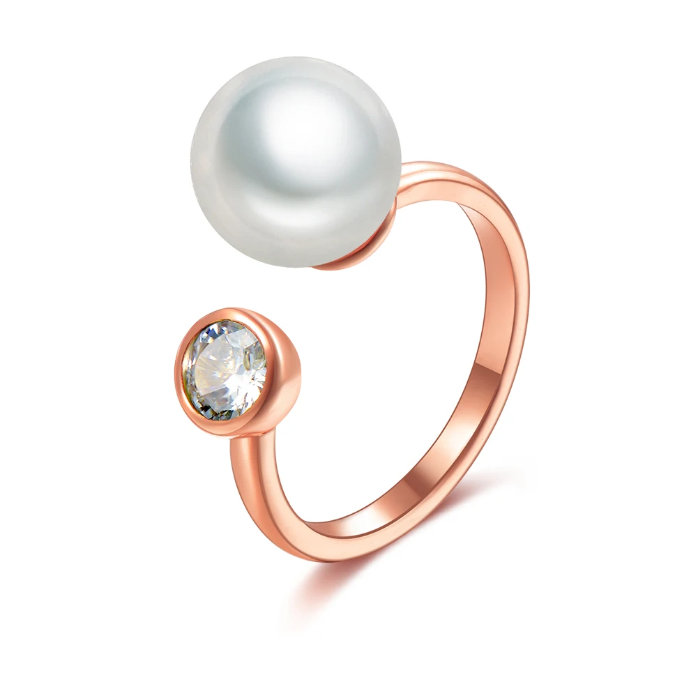 Imitation Pearl Fashion Ring Adjustable Jewelry Women's Ladies Wedding Party Friendship Valentine's Day Gift | Украшения и