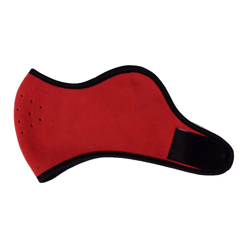 Зимняя велосипедная Лыжная полумаска с ушным клапаном теплая шапка с защитой лица от ветра Спортивная подготовка на открытом воздухе маска - Цвет: Red