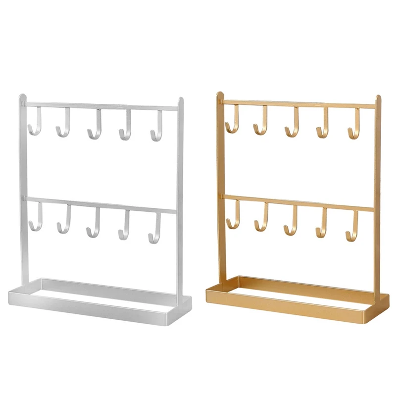 

2 шт., настольная железная вешалка для ювелирных изделий