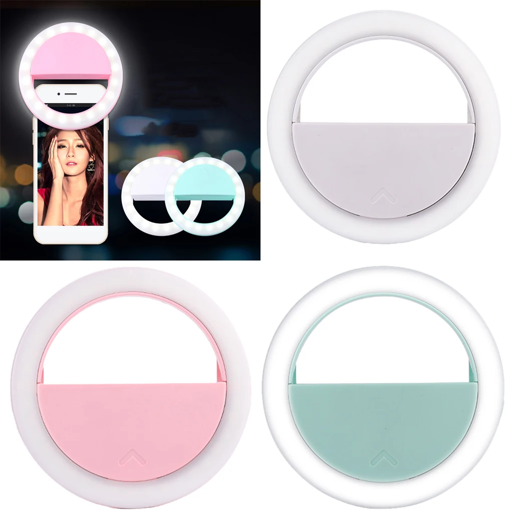 

Selfie LED Ring Flash Fill Light for iPhone Samsung Huawei Xiaomi Mobile Phone Tablet Ringlight Night Darkness Photography Light