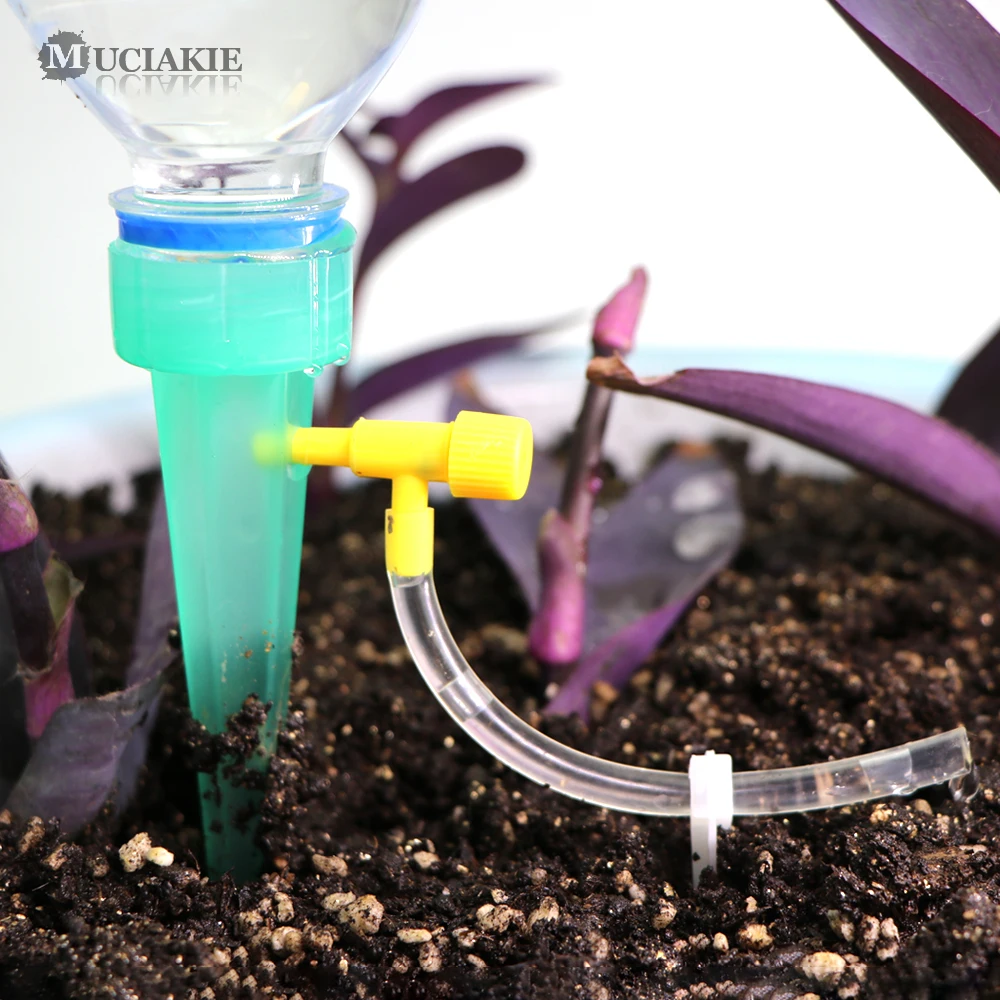 

20 шт., автоматический садовый светильник-Спайк для полива, зеленый полупрозрачный капельный конус для полива растений