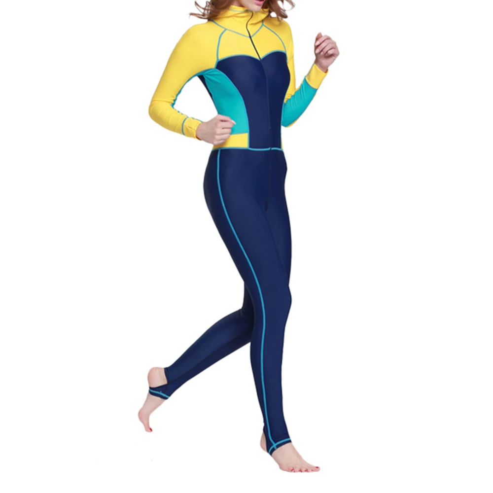 Женский цельный высокий из эластичного неопрена гидрокостюм для серфинга костюм