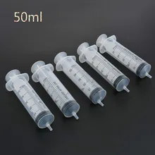

5pcsTranslucent Measuring Syringe 50ml Plastic Syringe Measuring Nutrient Hydroponics For Accurately Measured Pets Nutrient