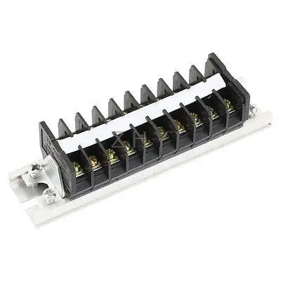 

660V 15A Double Rows 10P 10 Positions Barrier Strip Screw Terminal Block