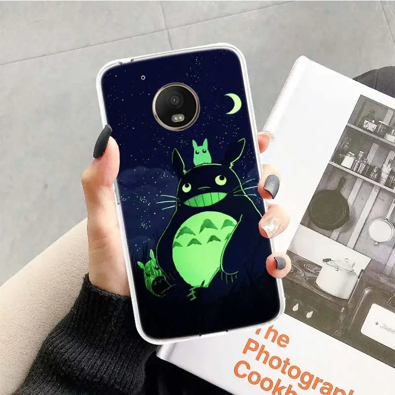 TR317-9 Чехол Studio Ghibli Totoro для Motorola Moto G7 G6 G5S G5 E4 Plus G4 E5 Play X4 power TPU с рисунком на заказ - Цвет: TR317-9