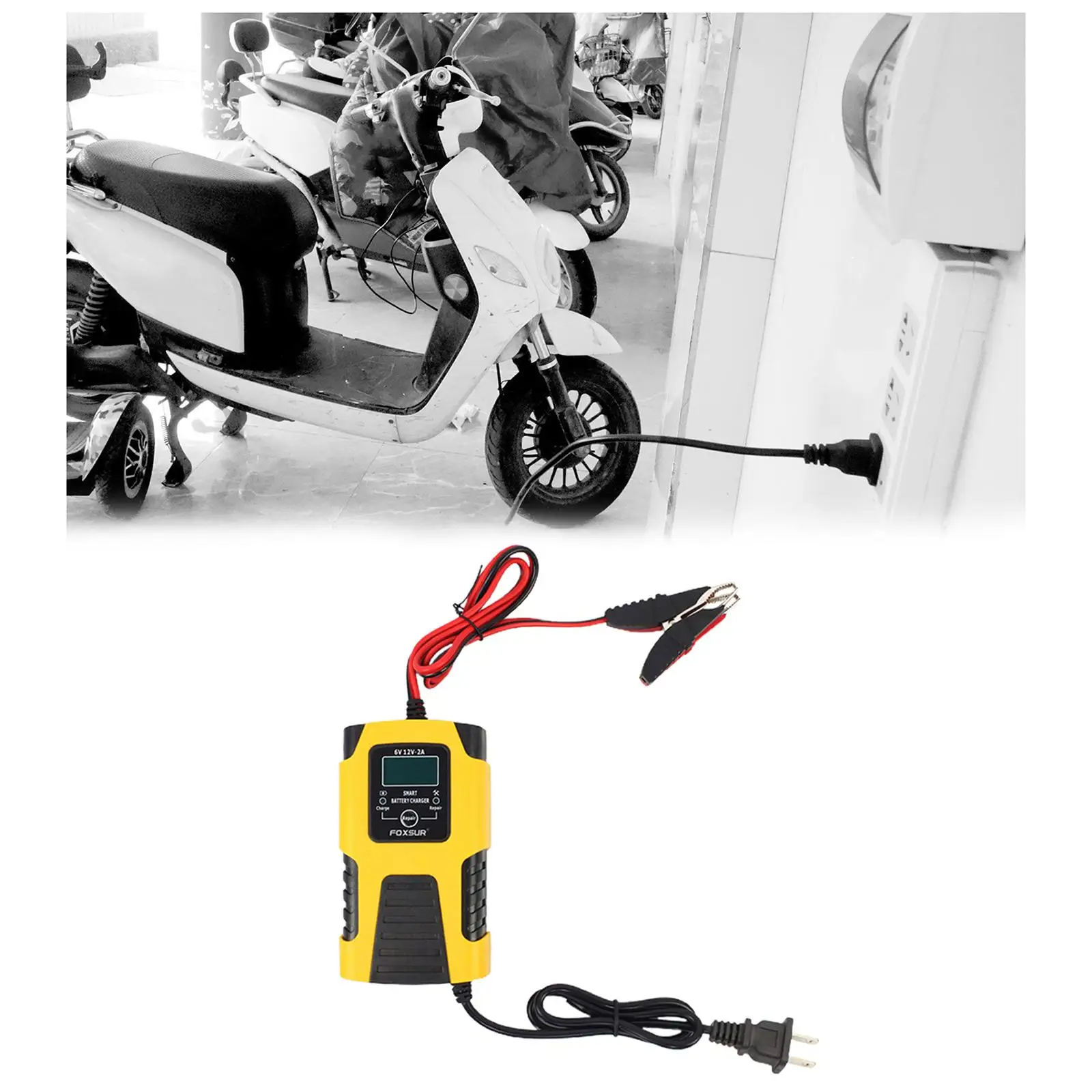 6V 12V Car Battery Charger for ATV Yacht Wet Dry Lead Acid Batteries |