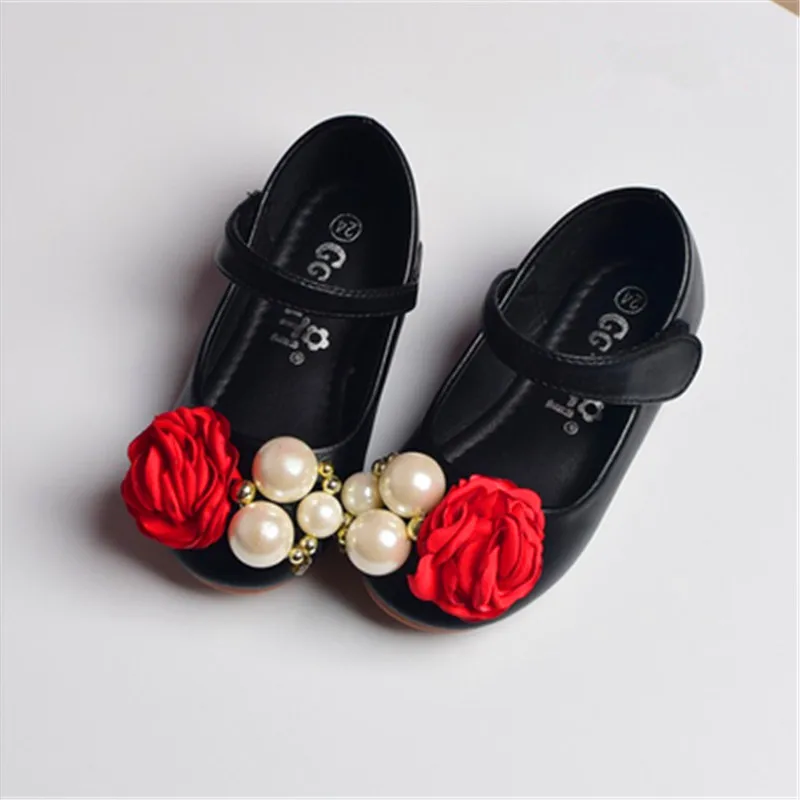 Европейские size19-34 туфли принцессы для девочки, летние детские модельные туфли для девочек, детская брендовая модная обувь для досуга с жемчужинами и цветами