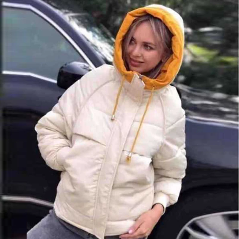Модная осенне-зимняя женская парка, толстая, плюс размер, 3XL, с капюшоном, женское теплое Стеганое пальто, на молнии, с карманами, верхняя одежда, Женское пальто