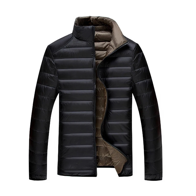 Мужской тонкий пуховик на белом утином пуху 90% пуха 5XL 6XL 7XL|coat down|coat mencoats coats |