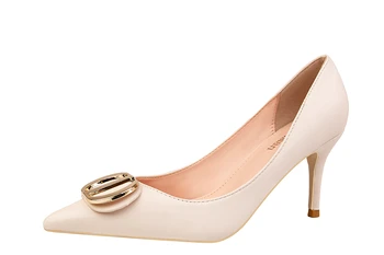 

2020 Fashion 7CM White Heels women Casual Sweet Ladies Shoes Plus Size 34-41Sexy Heels Stiletto Summer Pumps Women Shoes Scarpe