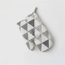 1 шт. утолщенные длинные хлопчатобумажные льняные перчатки для духовки термостойкие перчатки для микроволновой печи противоскользящие перчатки Аксессуары для выпечки